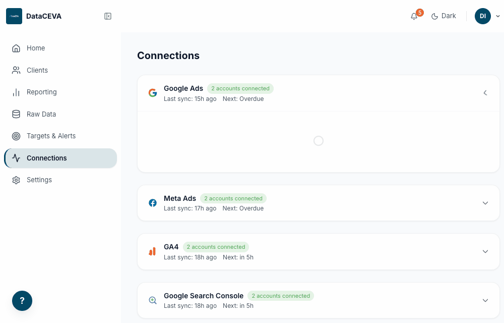 Connect consent modal